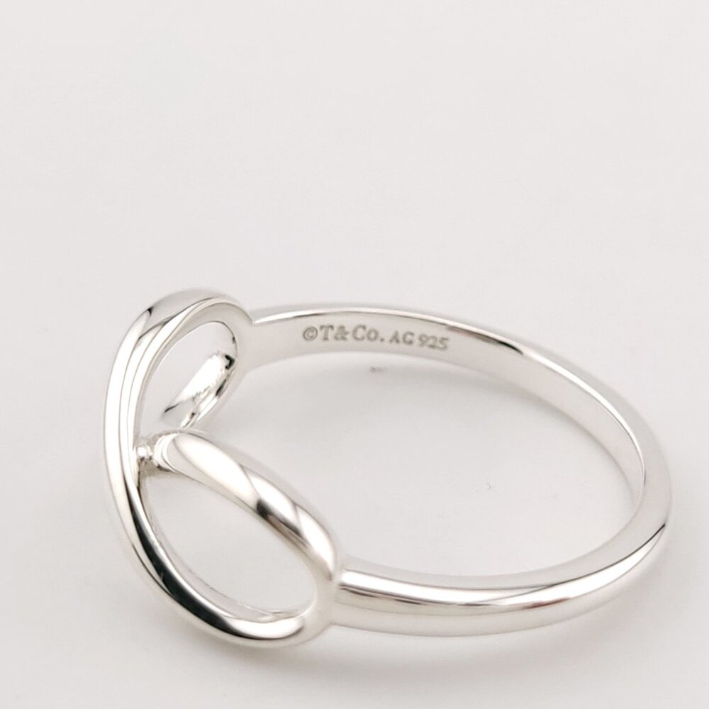 Tiffany & Co. Sterling Silver Figure 8 Signature Infinity Band Ring Size 7 - Picture 6 of 7